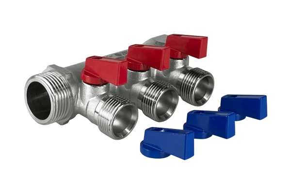 Коллектор с отсек.кранами НР 5 вых.1″х 3/4″ VALFEX VF.580.NE.0605